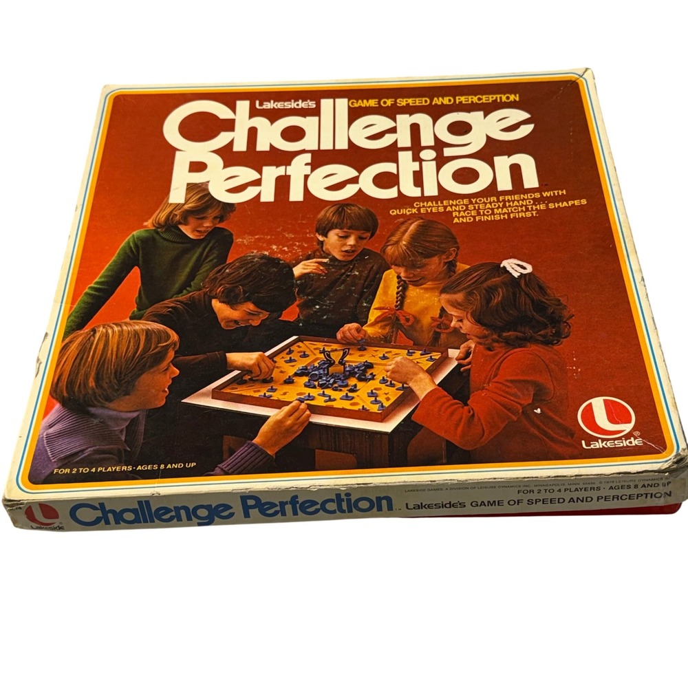 Vtg 1978 Lakeside Challenge Perfection Board Game Speed Perception Retro Toy